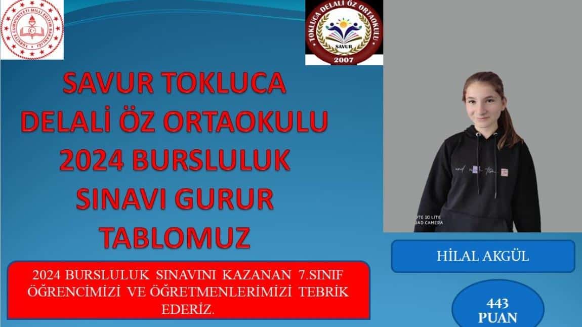 ÖĞRENCİMİZ 2024 BURSLULUK SINAVINI KAZANDI